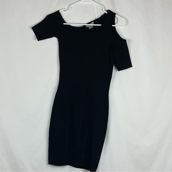 Helmut Black BodyCon Cut Out Party Event WhimsiGoth Mini Dress NWOT Size SP - Picture 2 of 13